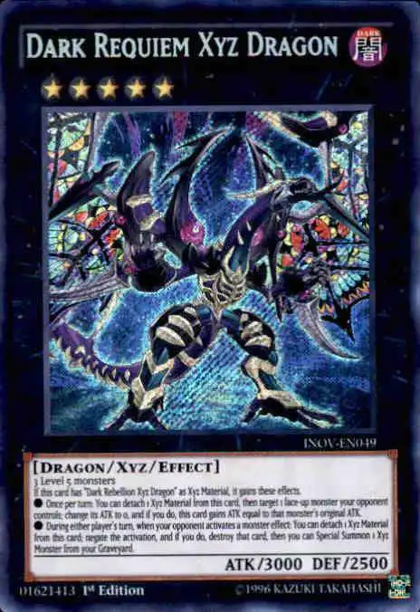 YuGiOh Invasion: Vengeance Secret Rare Dark Requiem Xyz Dragon INOV-EN049