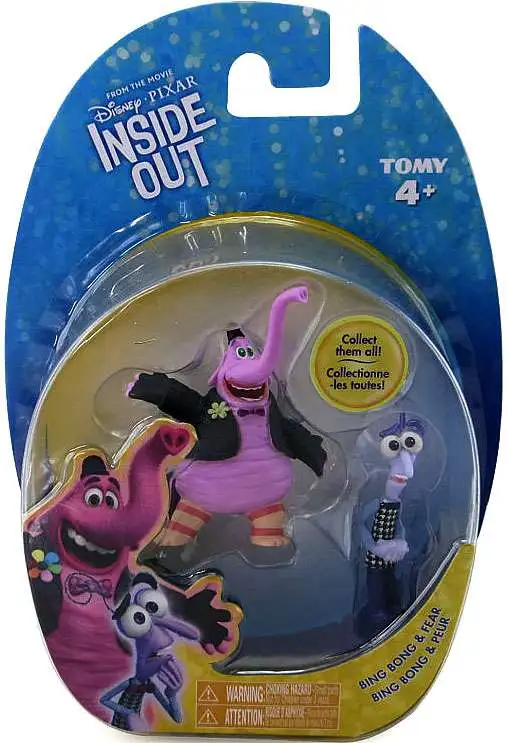 Disney Pixar Inside Out Bing Bong Fear 2 Mini Figure 2-Pack Tomy - ToyWiz
