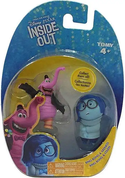 Disney Pixar Inside Out Bing Bong Sadness 2 Mini Figure 2-Pack Tomy ...