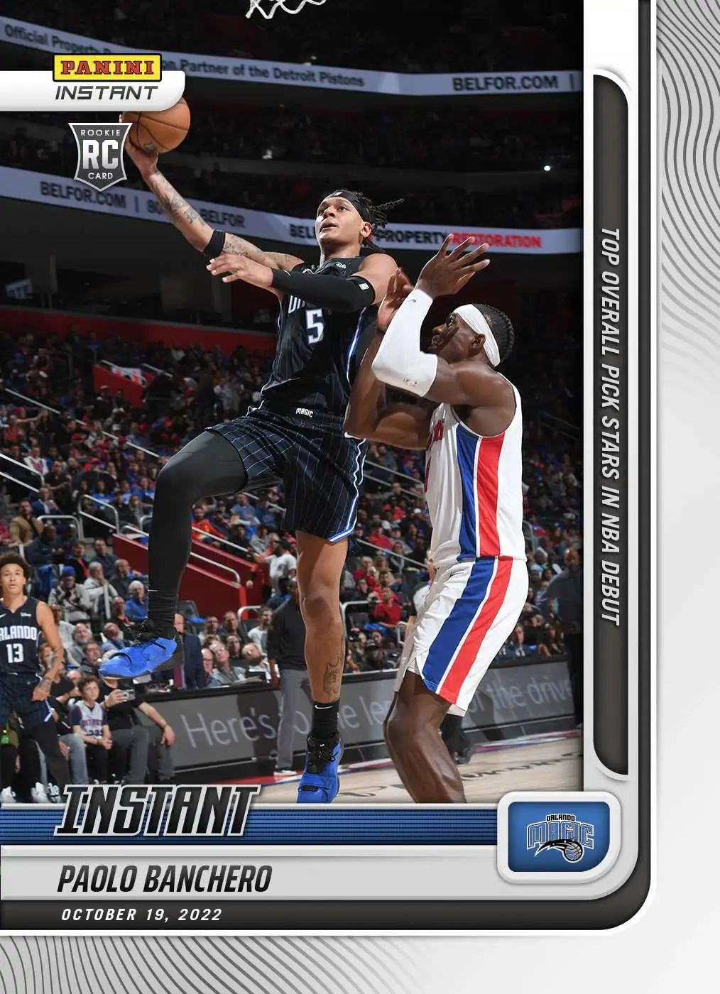 NBA Orlando Magic 2022-23 Instant Basketball Paolo Banchero #5 [Rookie Card, Top Overall Pick Stars in NBA Debut]