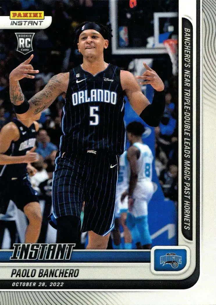 NBA Orlando Magic 2022-23 Instant Basketball /763 Paolo Banchero #19 [Rookie Card, Near Triple-Double]