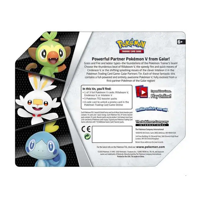 Pokémon Galar Partner Tin Inteleon V Toy Blue for sale online 