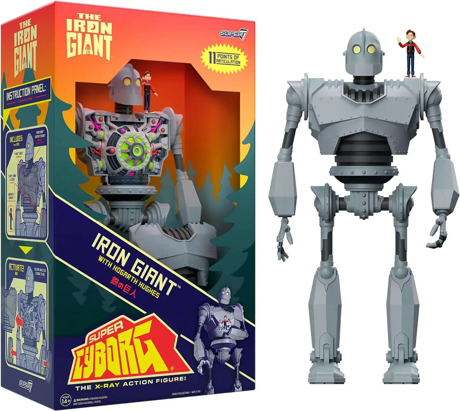 ReAction The Iron Giant Super Cyborg Iron Giant Action Figure [Full Color, Includes 1.5" Hogarth Hughes Figure] (Pre-Order ships January)
