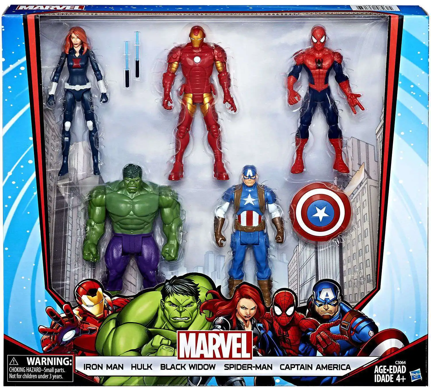 Marvel Avengers 6" Action Figure Captain America Hulk Spiderman Iron Man 