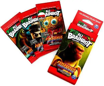 Italian Brainrot Mystery Trading Card Game Alpha Series Psychedelic Universe 3-Pack Booster Box [3 Packs, 7 Cards Per Pack]