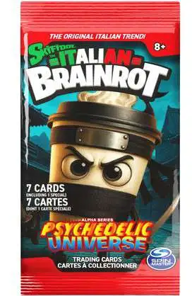 Italian Brainrot Mystery Trading Card Game Alpha Series Psychedelic Universe Booster Pack [7 Cards]