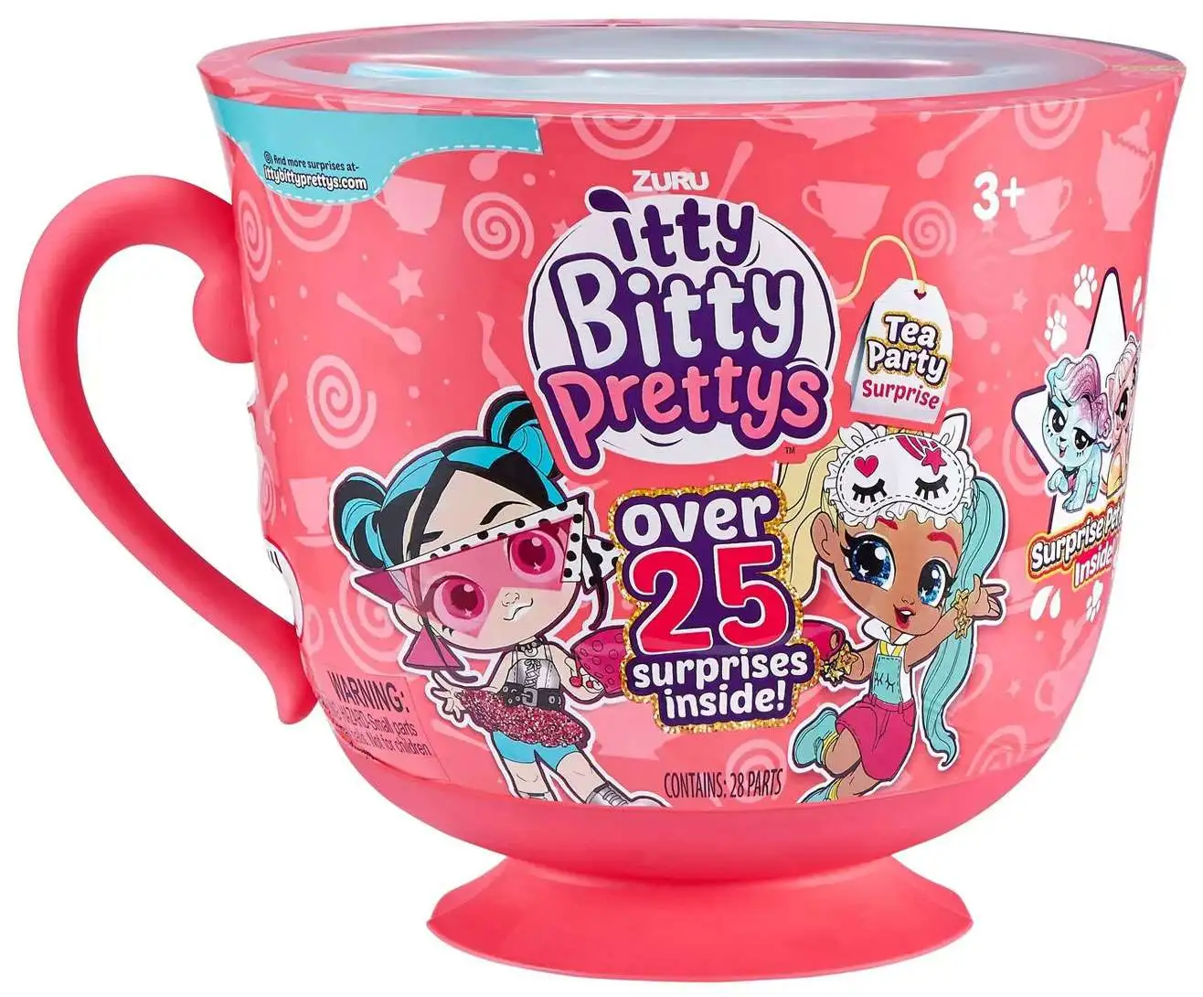 Itty Bitty Prettys Series 1 Tea Party Surprise Kitten & Princess Teacup Playset [PINK Top!]