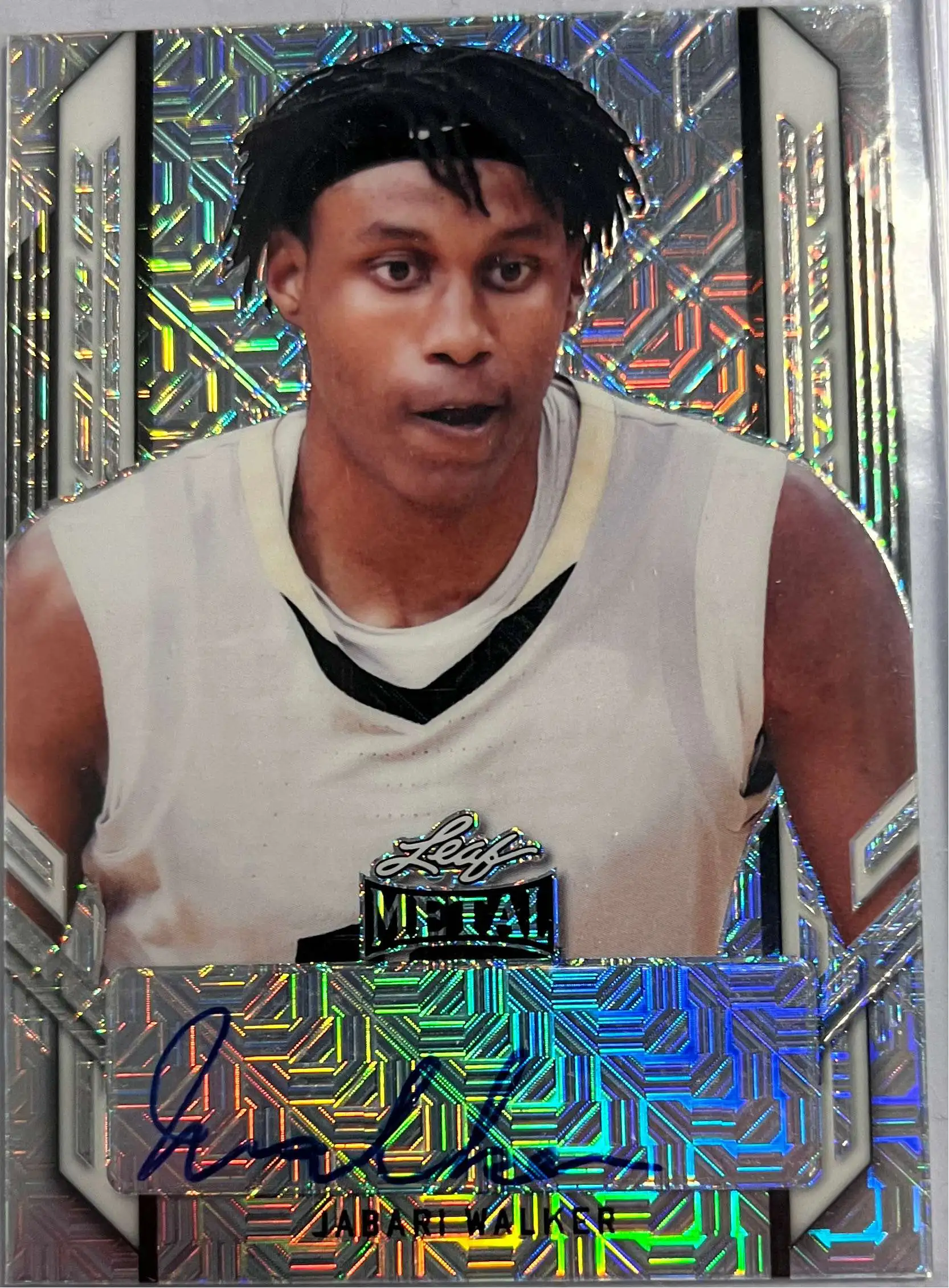 NBA 2022 Leaf Basketball Jabari Walker Rookie Autographed Single Card PA-JW1 [Leaf Metal]