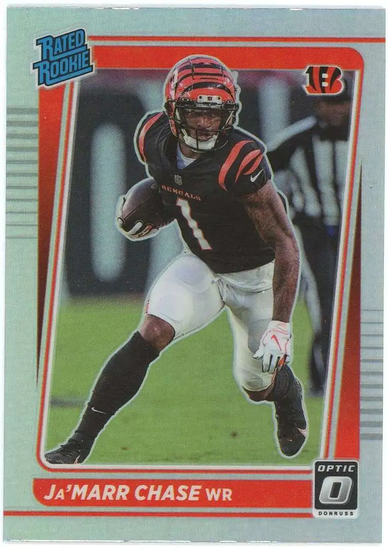 Ja'Marr Chase 2021 Panini Chronicles Silver Rookie Card #17 Cincinnati  Bengals