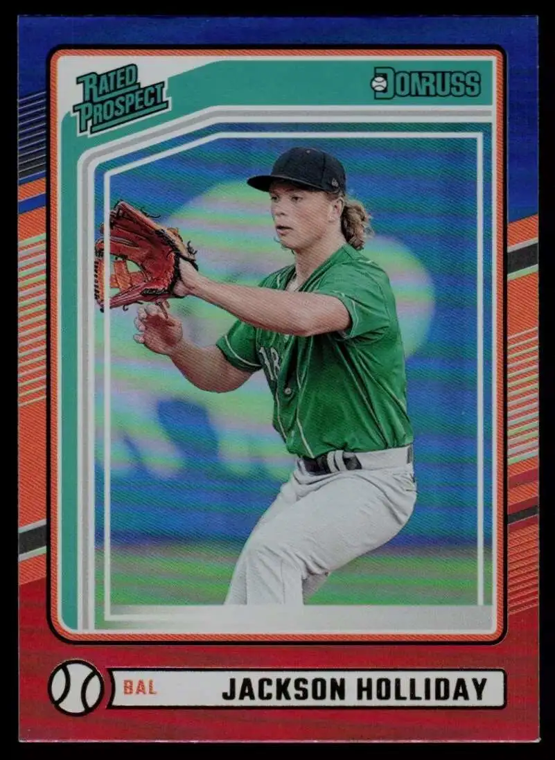 MLB 2024 Donruss Baseball Red & Blue Jackson Holliday #184 [Rated Prospect]
