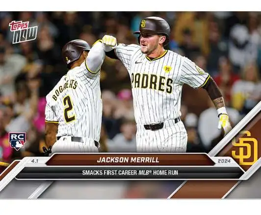 MLB San Diego Padres 2024 NOW Baseball Jackson Merrill Exclusive #31 [Rookie, Smacks 1st Career MLB Home Run]