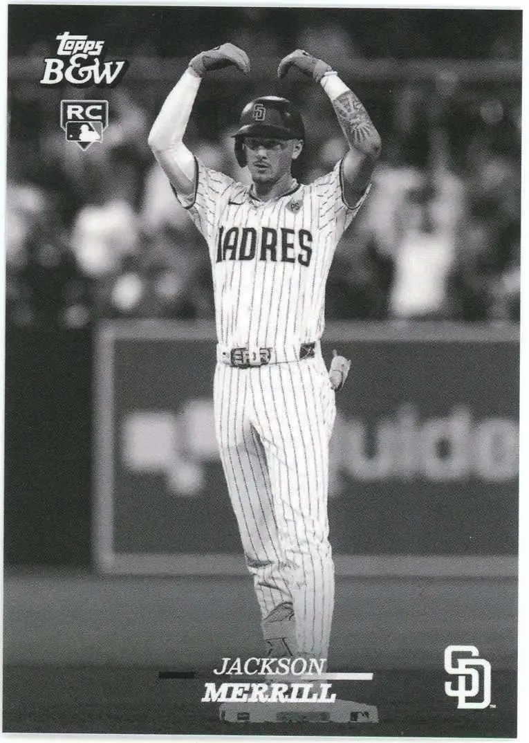 MLB 2024 Topps Black and White Baseball Jackson Merrill #25 [Rookie]