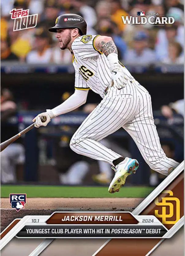 MLB 2024 NOW Baseball Jackson Merrill #790 [Rookie, youngest Club Player with Hit in Postseason Debut]