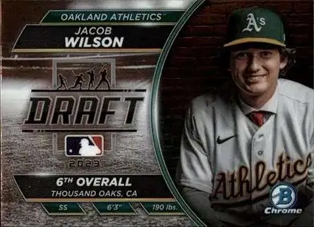 MLB Oakland Athletics 2023 Bowman Chrome Draft Night Jacob Wilson BDN-2