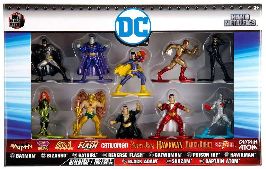 DC Nano Metalfigs Batman, Bizarro, Batgirl, Reverse Flash