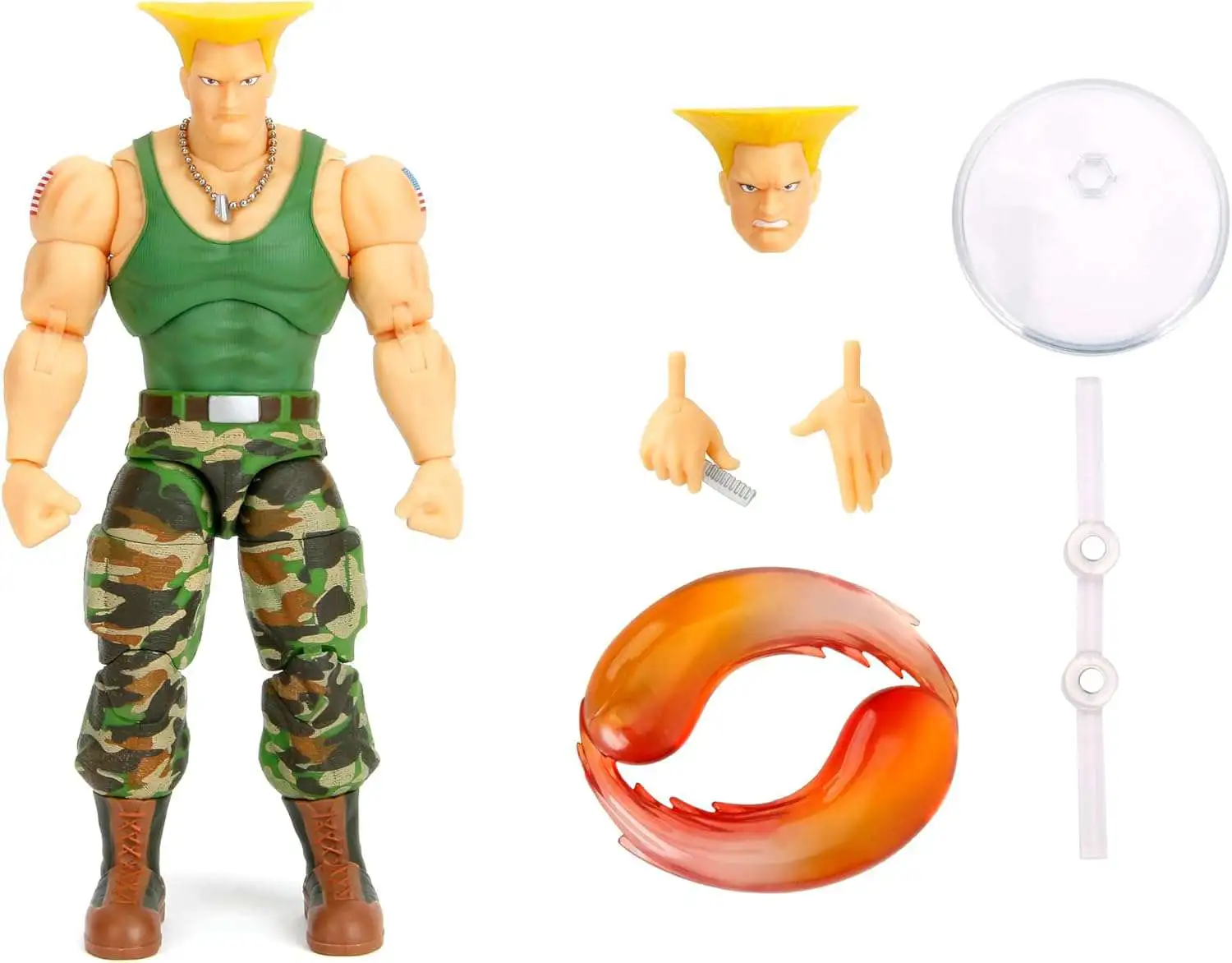 Figurine Articulée Jada Toys - Guile (Street Fighter II) - Échelle 6" (1:12) - Série Ultra - Réf. 34689 - Neuf