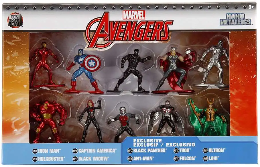 Marvel Avengers Nano Serie 2 Metal Figs Action Figures Pack Of 5 Characters 