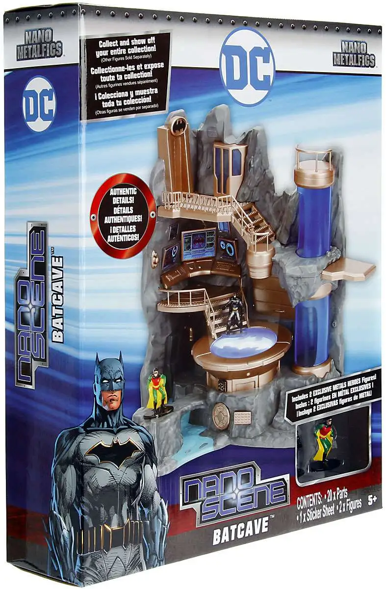 DC Comics Nano Scene MetalFigs Set Batman Batcave Display & 10 Action Figures 