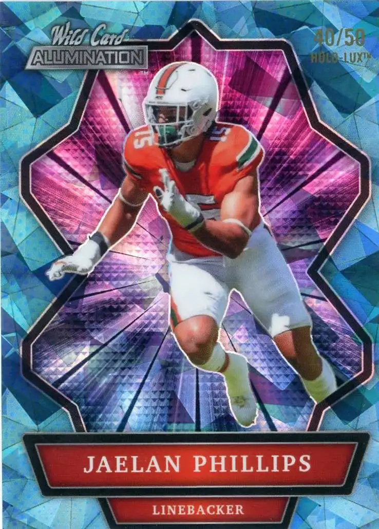 NFL 2021 Wild Card Alumination Jaelan Phillips Holo-Lux 40/50 Trading Card  ABC-55 [Rookie]