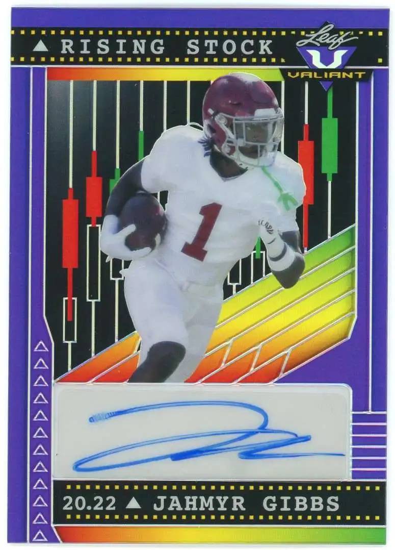 NFL Detroit Lions 2022 Leaf Valiant Single Card 615 Jahmyr Gibbs