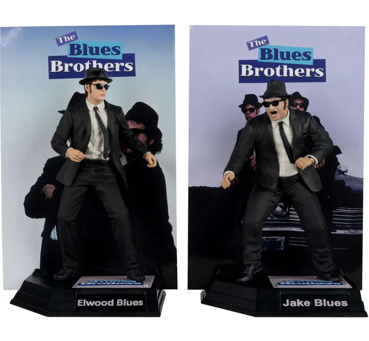 McFarlane Toys The Blues Brothers Movie Maniacs Gold Label Collection Jake & Elwood Exclusive 6-Inch Posed Figure 2-Pack