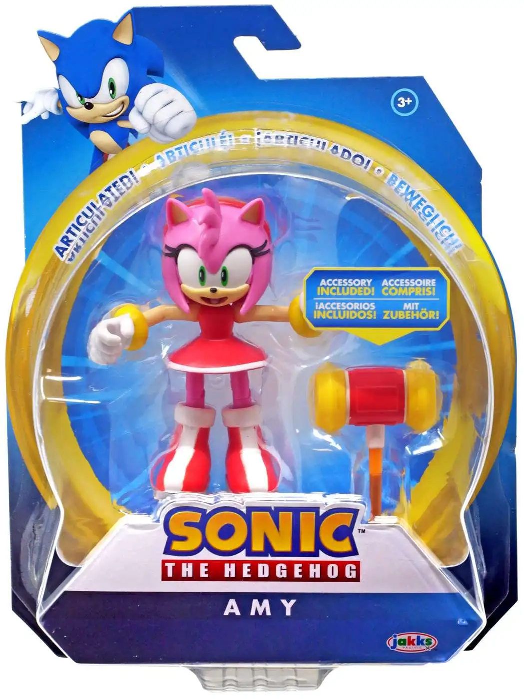 Sonic the Hedgehog – Modern Amy with Hammer Action Figure Set, 2