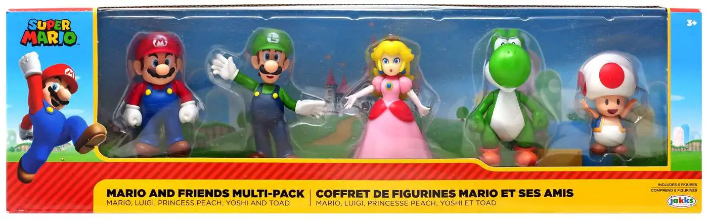 SUPER MARIO Nintendo 4 Figure 2 Pack: Mario & Peach