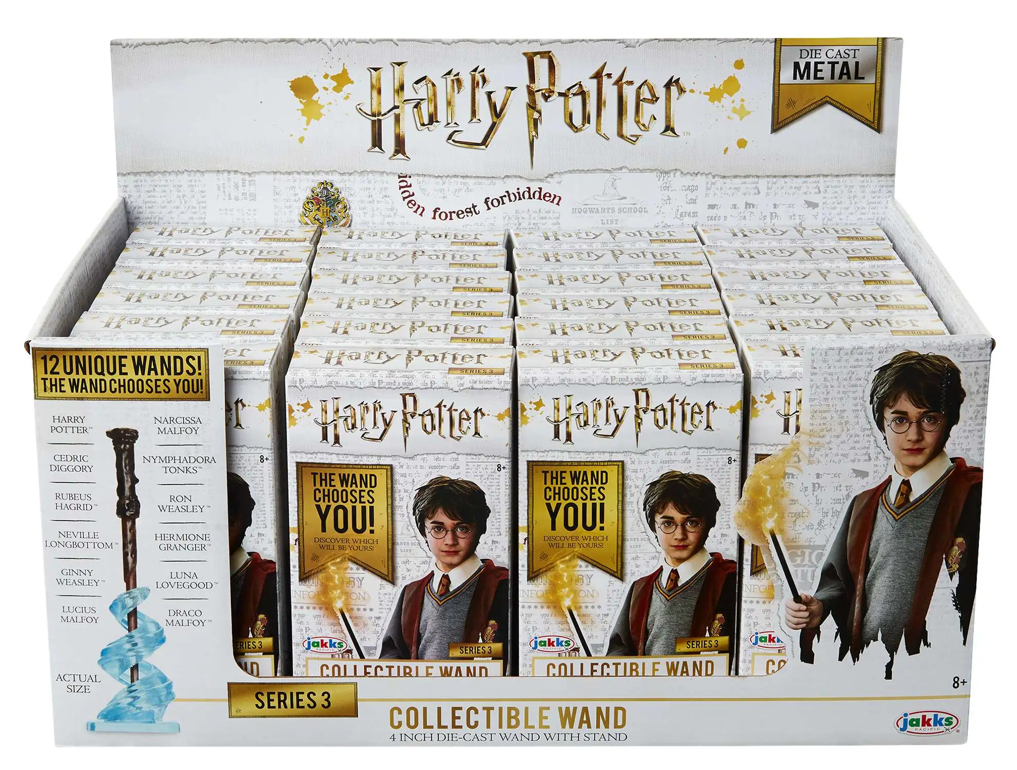 Harry Potter Die Cast Mini Wands 3 Blind Boxes 