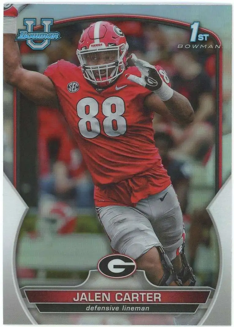 NFL 2022 Bowman University Jalen Carter #37 [Pre-Rookie, 1st Bowman]