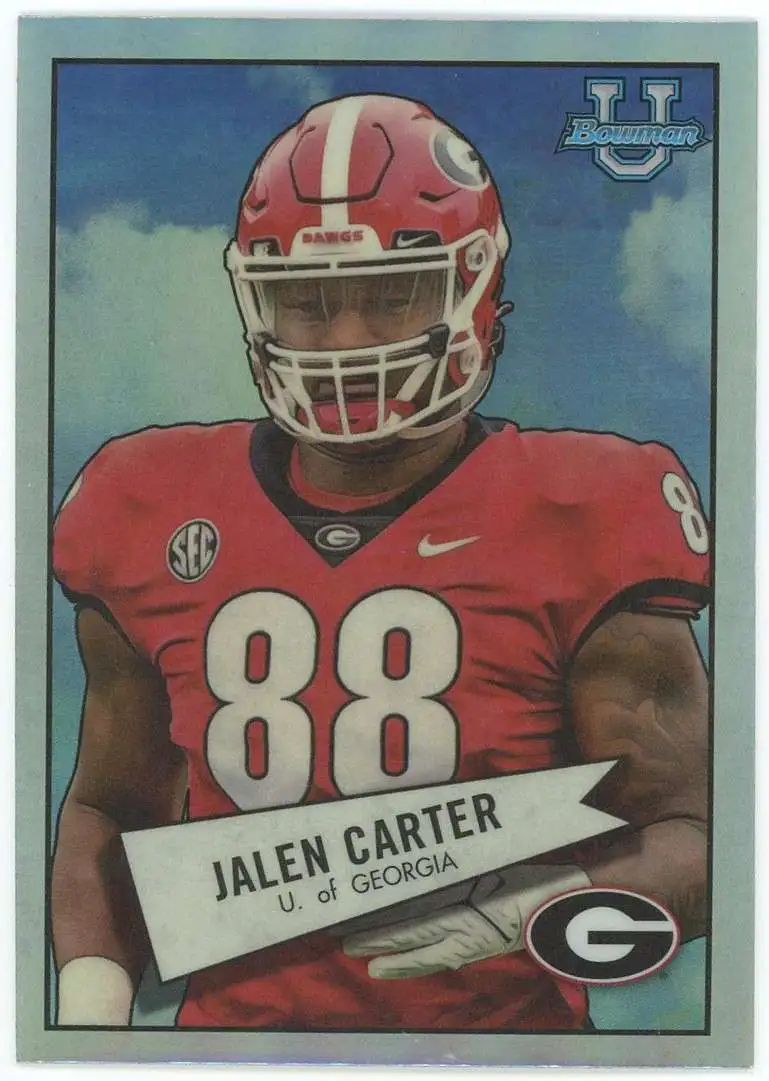 NFL 2022 Bowman Chrome University Jalen Carter #52BF-22 [Rookie]