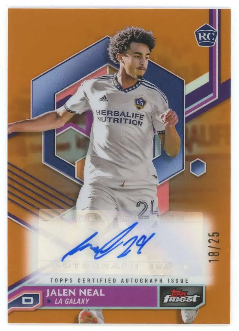 Soccer 2023 Topps Finest orange 18/25 Jalen Neal A-JN [Rookie Auto]