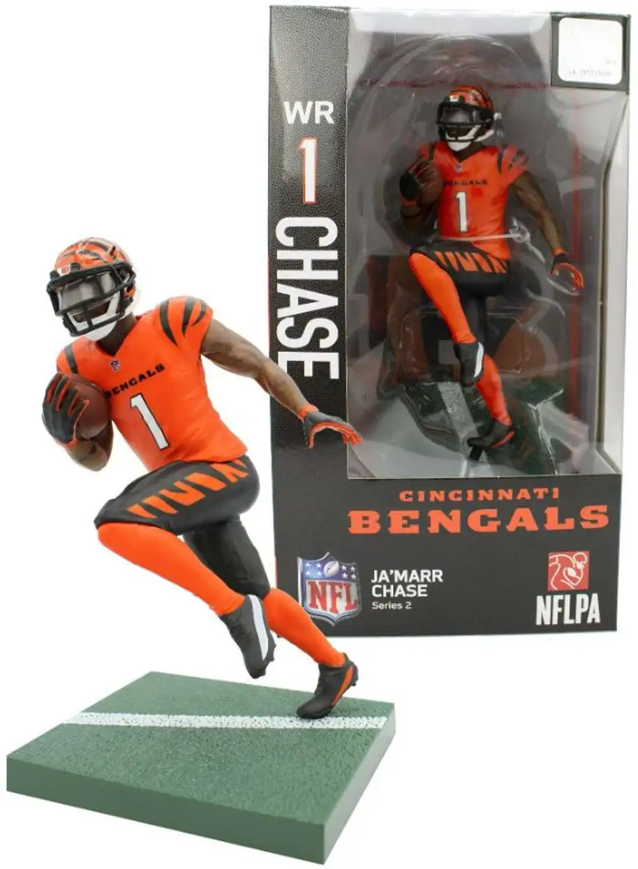 NFL Cincinatti Bengals Football JaMarr Chase Action Figure Orange Jersey,  Regular Version Imports Dragon - ToyWiz