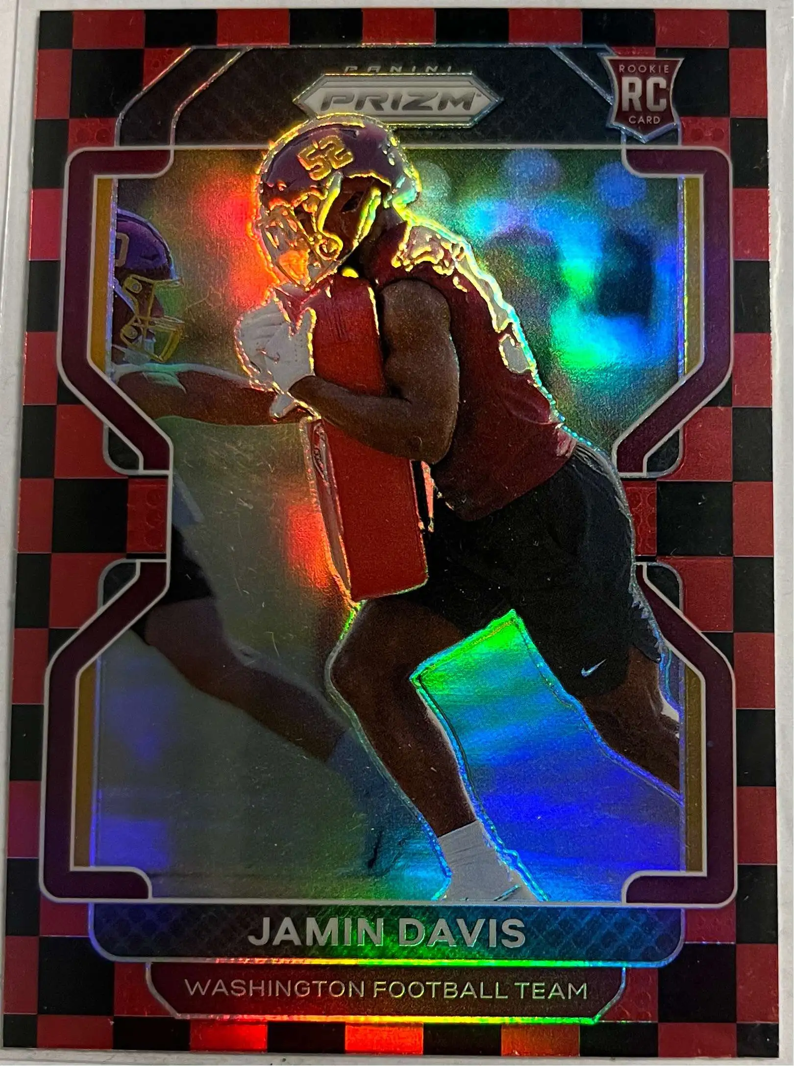 NFL 2021 Prizm Football rookie Jamin Davis #383 [Checkerboard SSP]