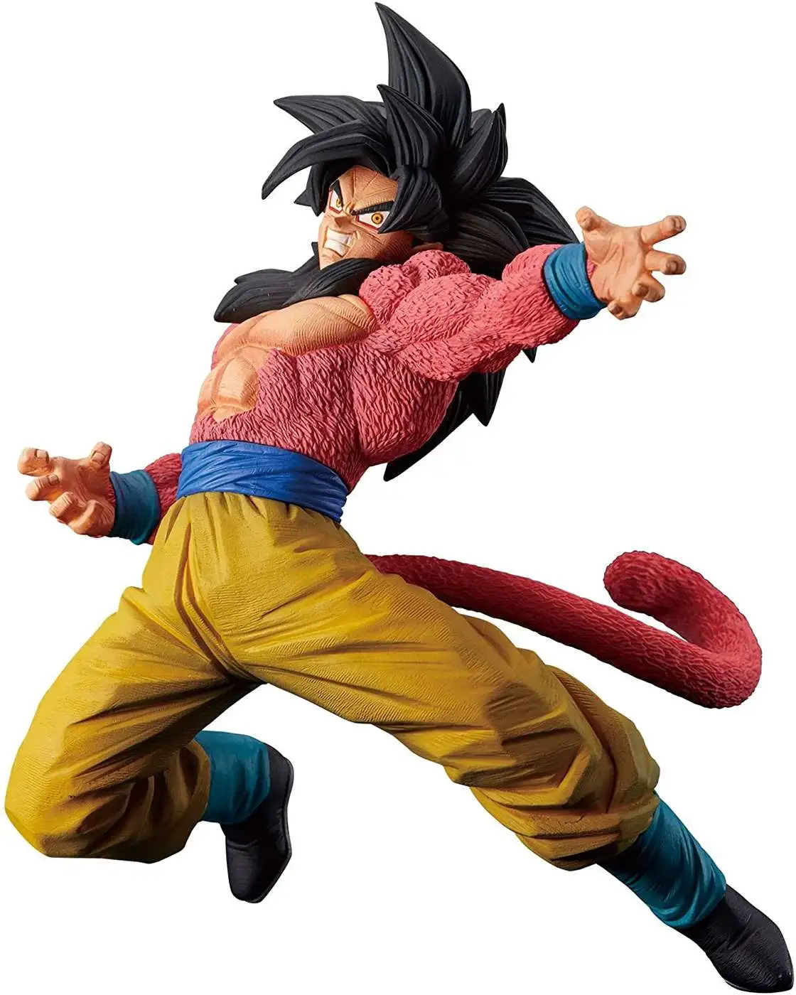 6 Pcs/Lot 8Cm Dragon Ball GT Figure Son Goku Super Saiyan 4 and Pan Model  Dolls