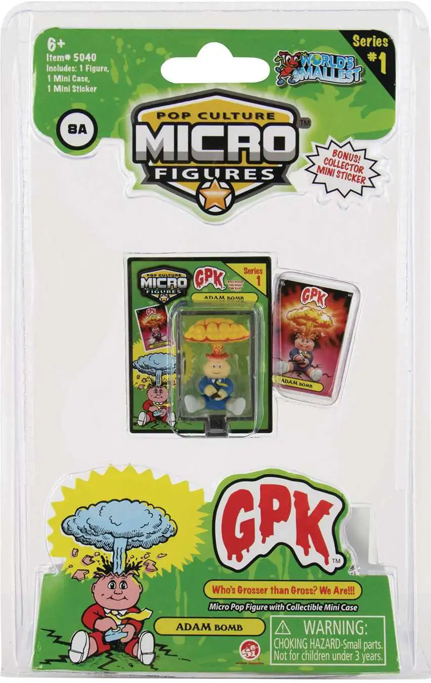 World's Smallest Garbage Pail Kids GPK Series 1 Adam Bomb 1.25-Inch Micro Figure