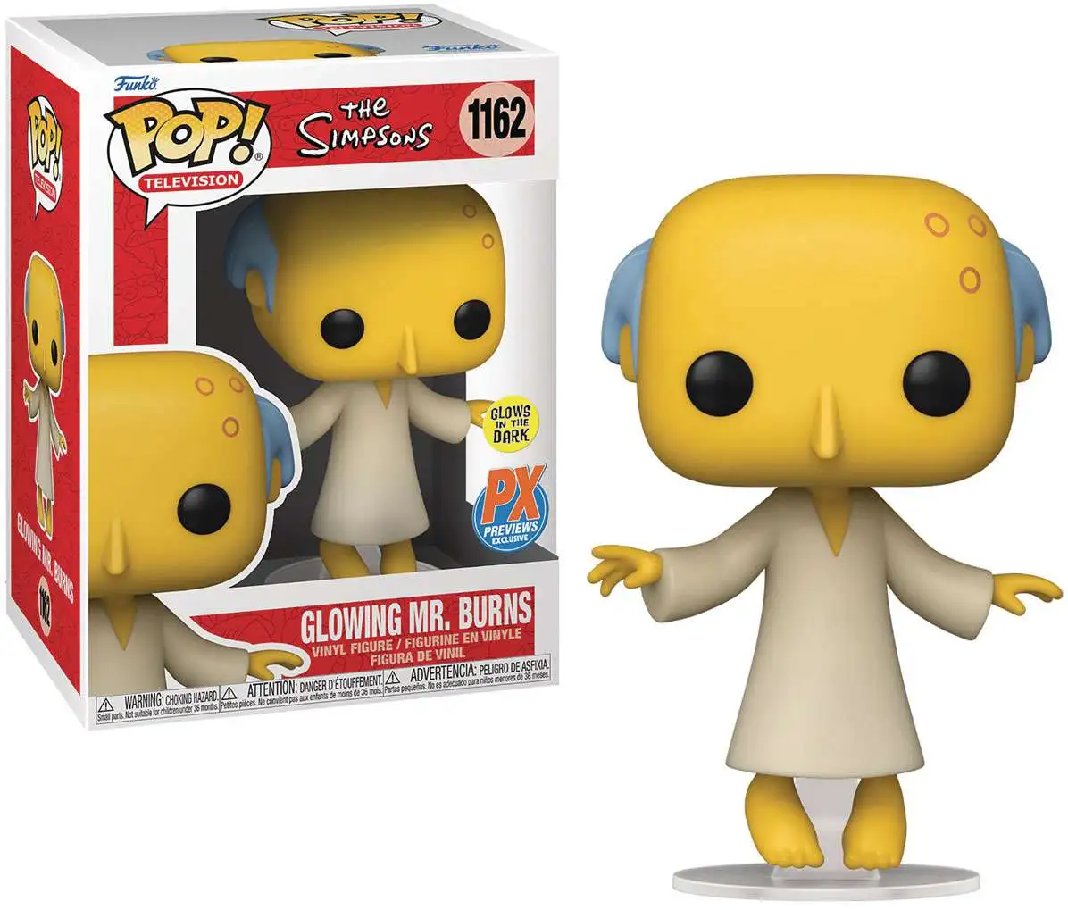 Funko The Simpsons POP! Television Glowing Mr. Burns Exclusive Vinyl Figure #1162 [Full Color, Regular Version, Damaged Package]