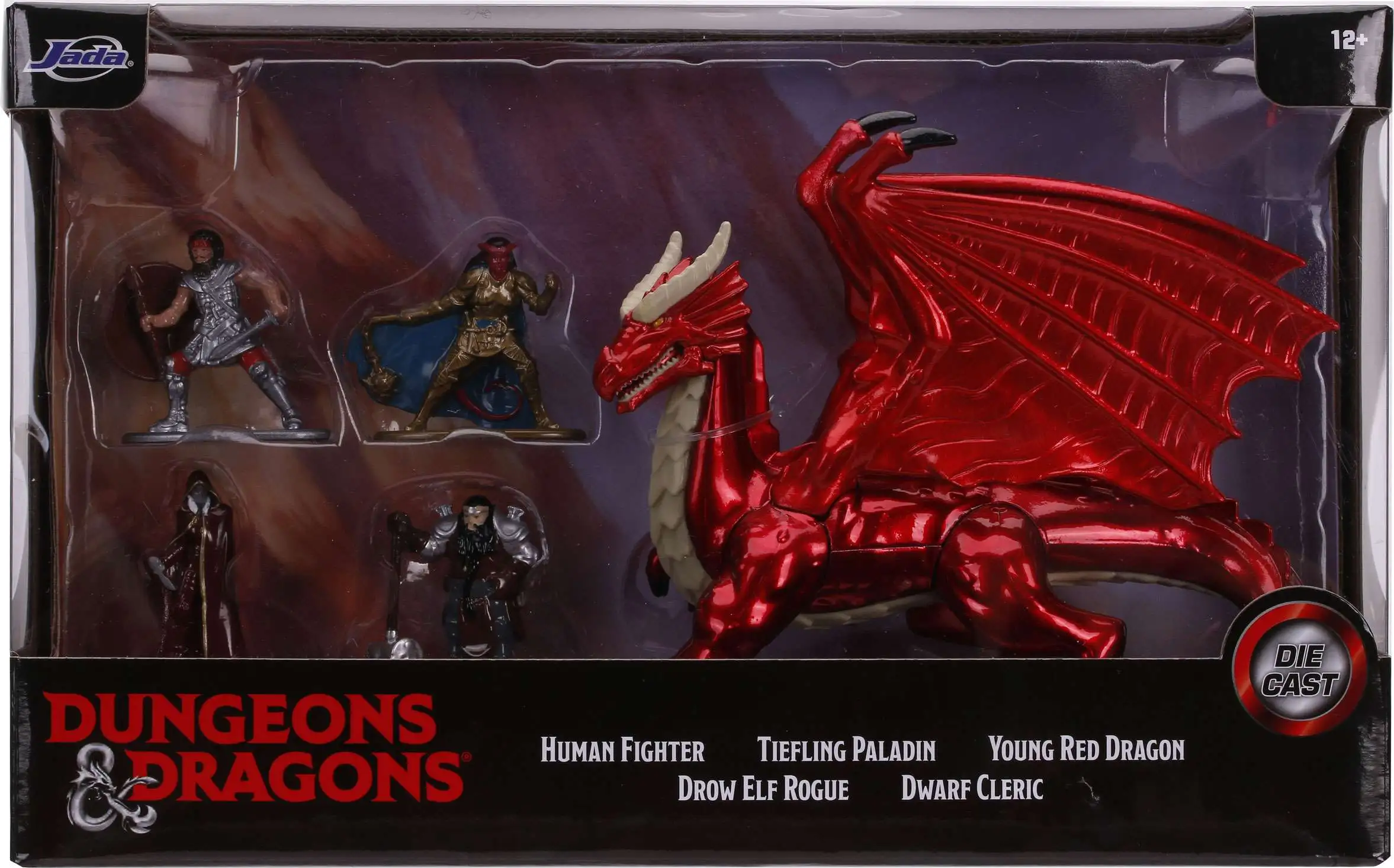 Jada Toys Dungeons & Dragons Die Cast 4 Figures and Young Red Dragon 2020 for sale online 