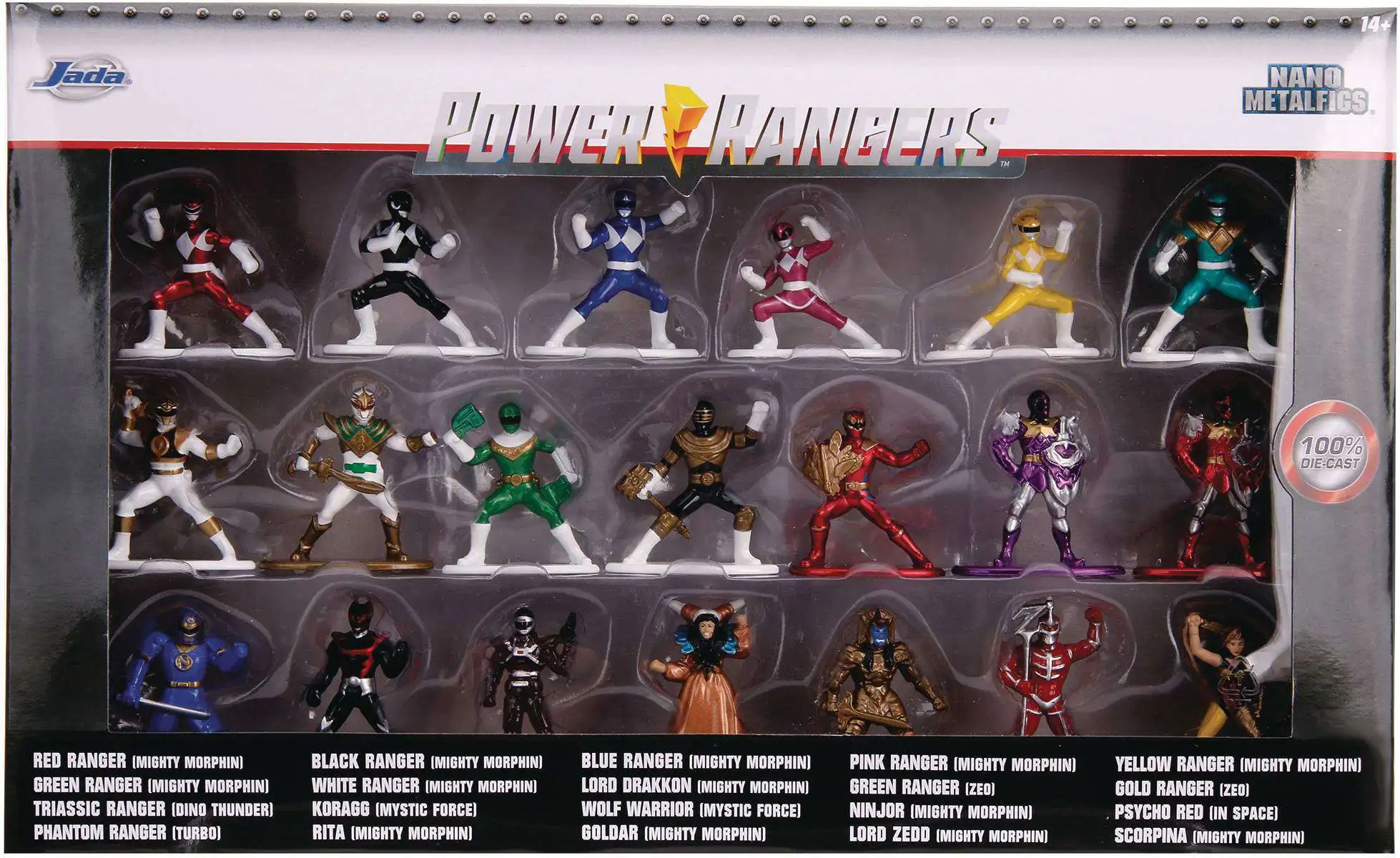 Jada Metalfigs Heavy Die Cast Sammelfigur/Power Rangers Red Ranger M334 ca.10 cm 