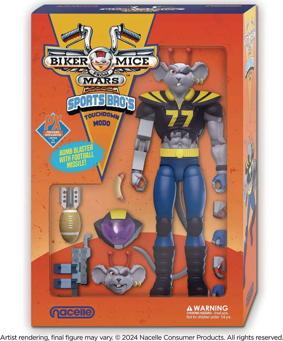 Biker Mice from Mars Sports Bros Touchdown Modo Exclusive Action Figure