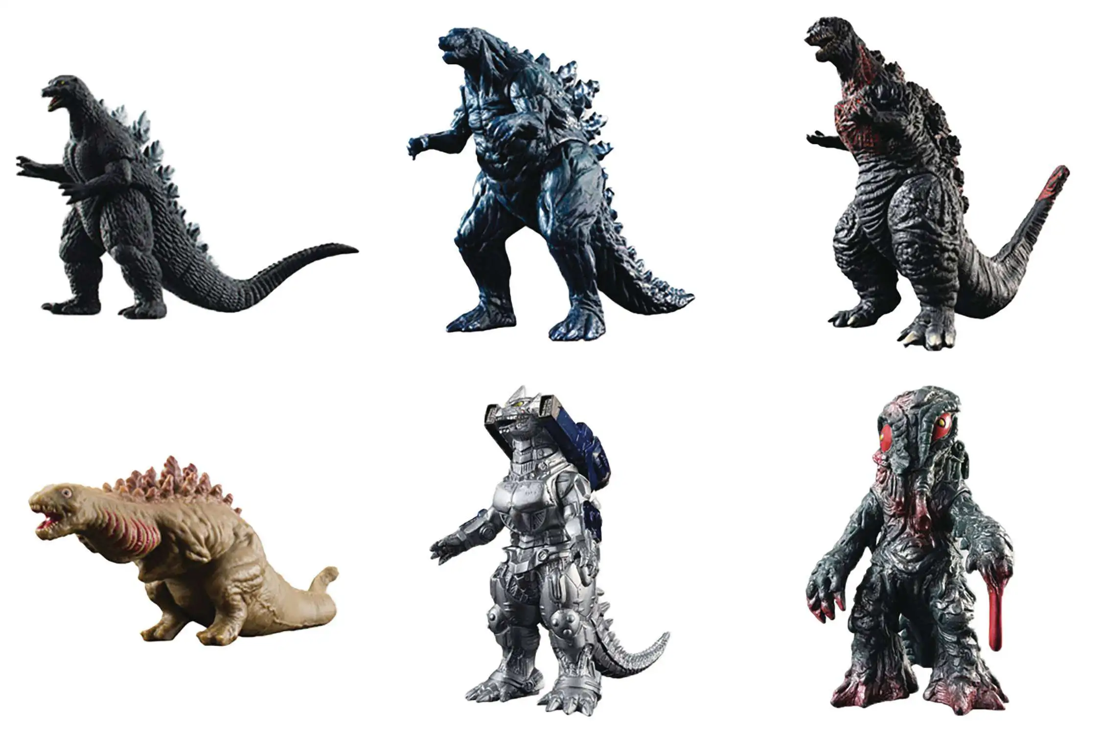 Godzilla Movie Miniature Complete Set of all 10 sold Godzilla PVC Figures