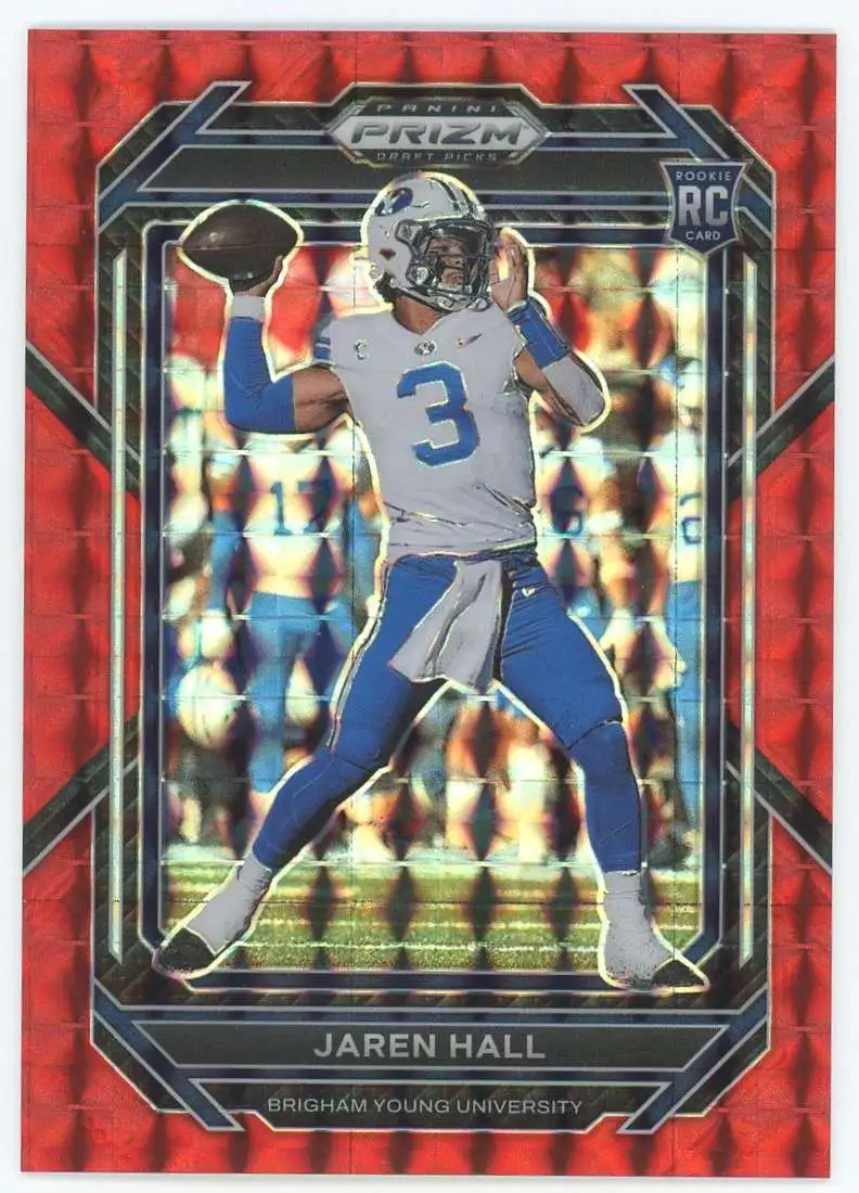 NFL 2023 Panini Prizm Draft Picks Red 87/125 Jaren Hall #105 [Rookie]