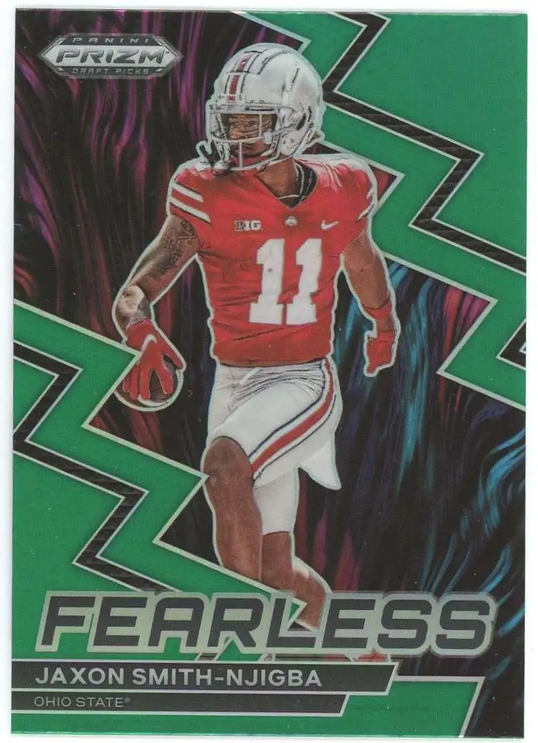 NFL 2023 Panini Prizm Draft Picks Green Jaxon Smith-Njigba F-22 [Rookie, Fearless]