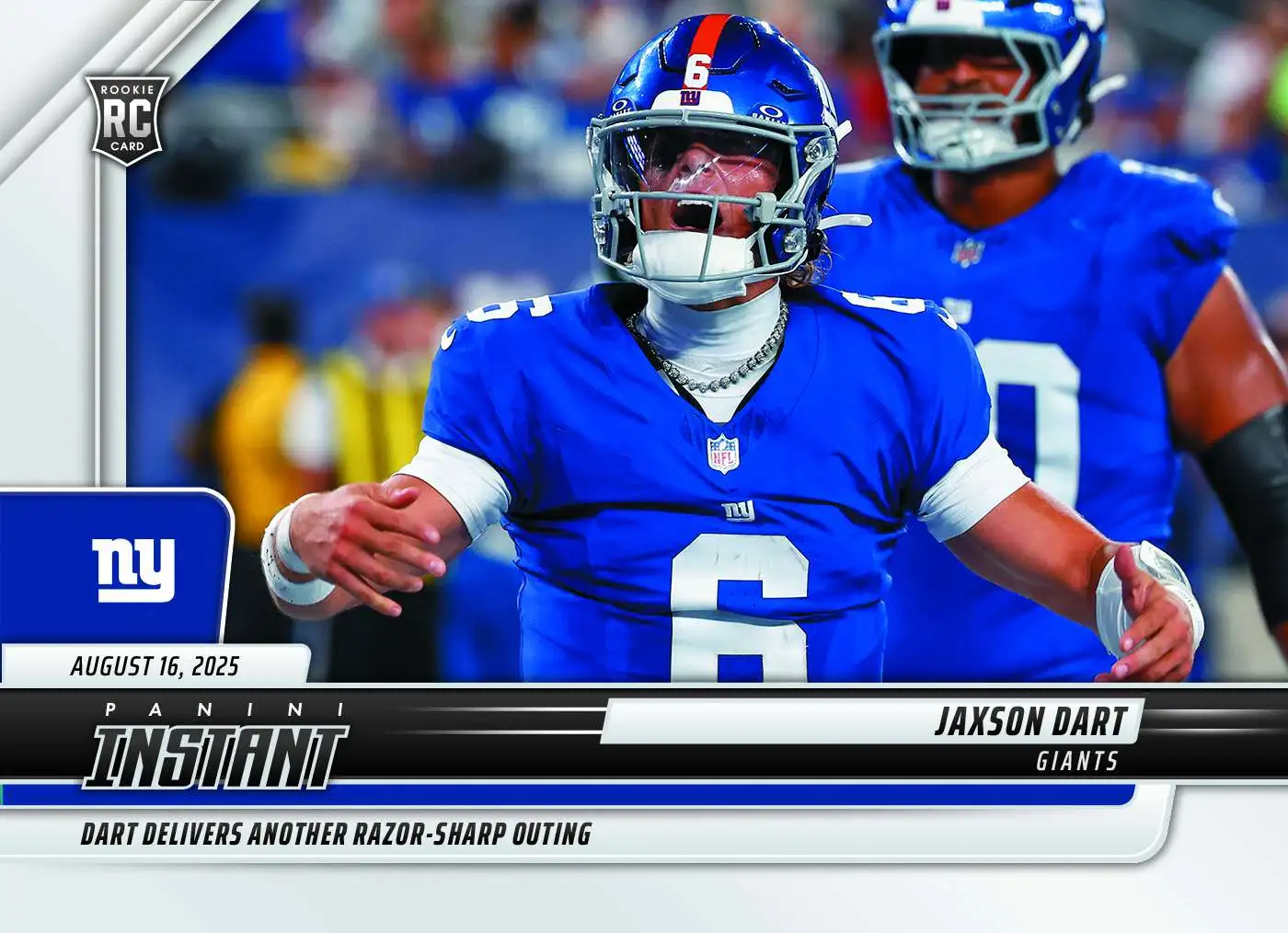 NFL New York Giants 2025 Instant Football Jaxson Dart #33 [Rookie]