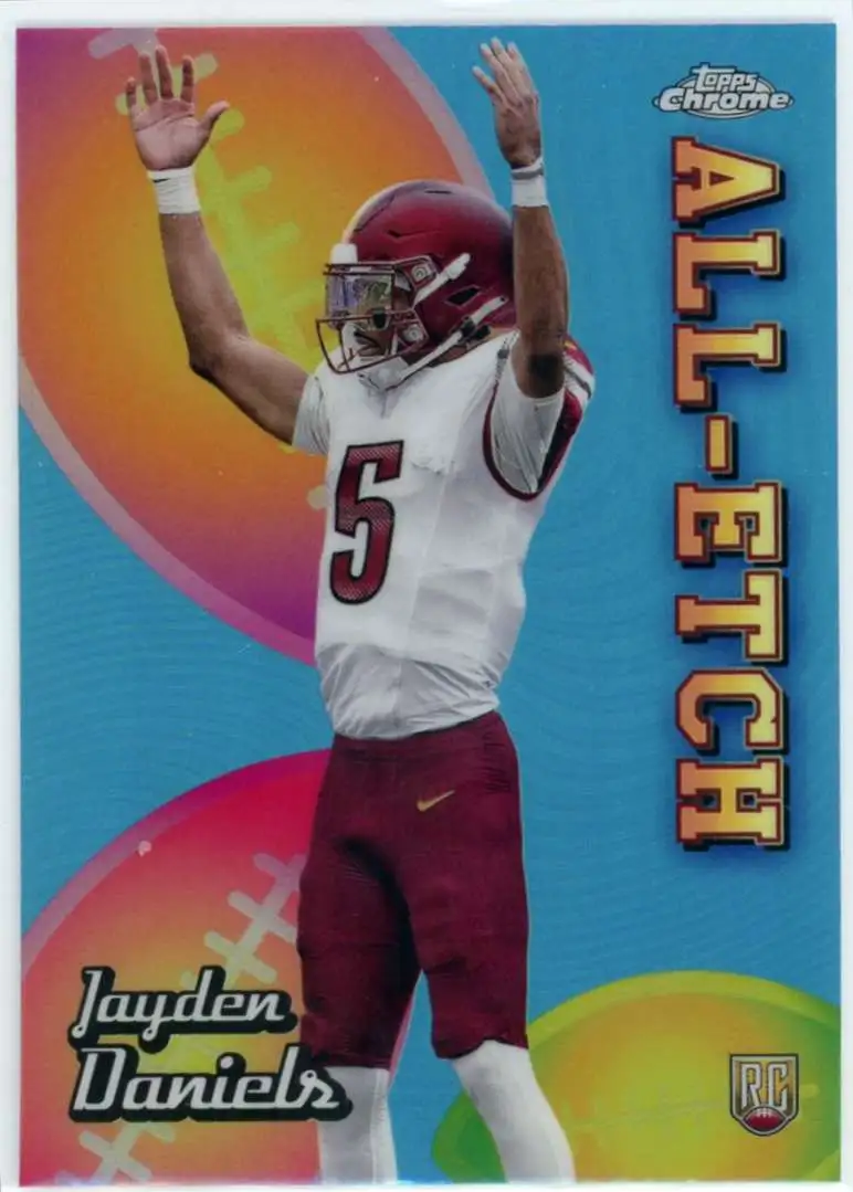 NFL 2024 Topps Chrome Football All Etch Refractor Jayden Daniels CAE-JD [Rookie]