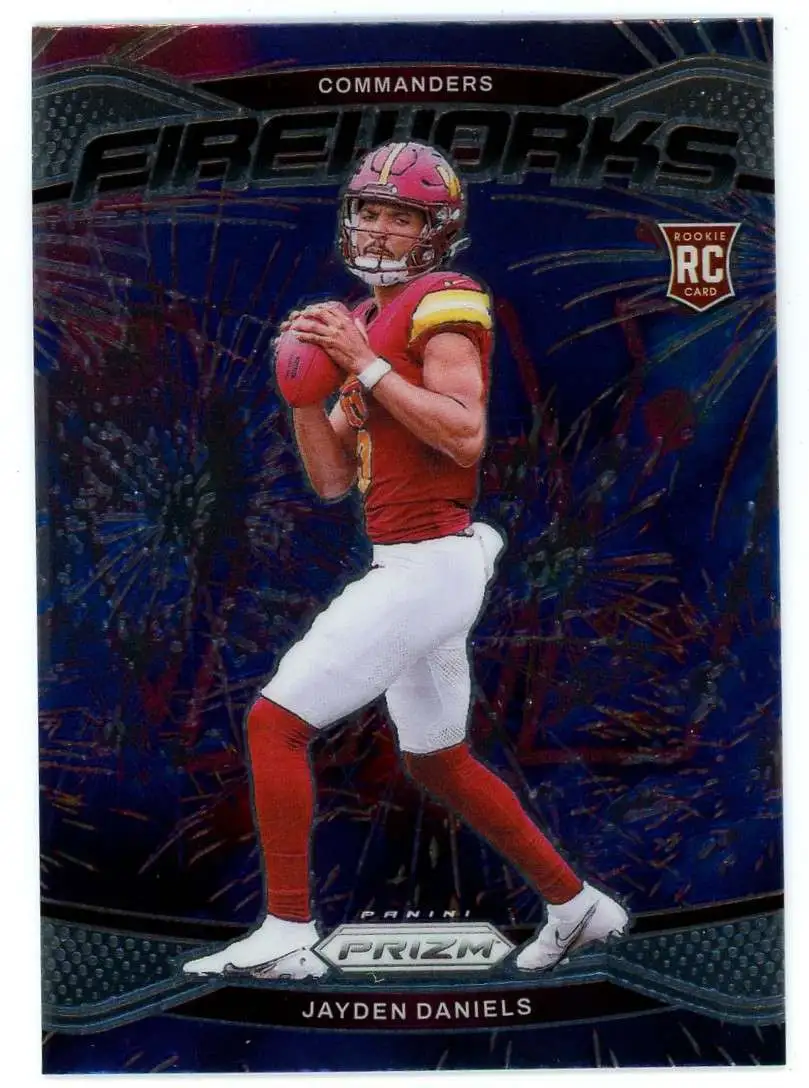 NFL 2024 Panini Prizm Football Fireworks Jayden Daniels #24 [Rookie]