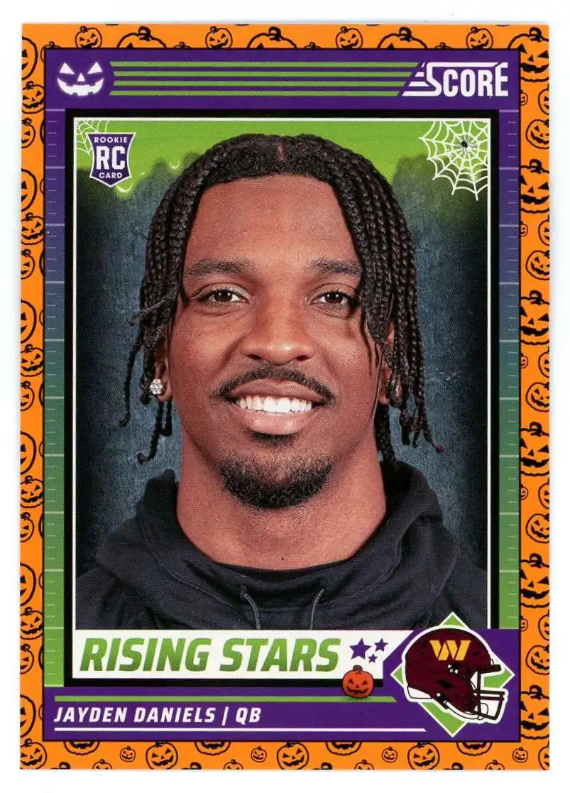 NFL Washington Commanders 2024 Panini Score-A-Treat Orange Rising Stars Jayden Daniels #26 [Rookie]