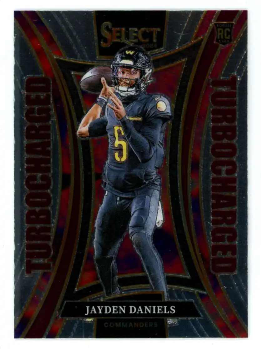 NFL 2024 Panini Select Football Turbocharged Jayden Daniels #12 [Rookie]
