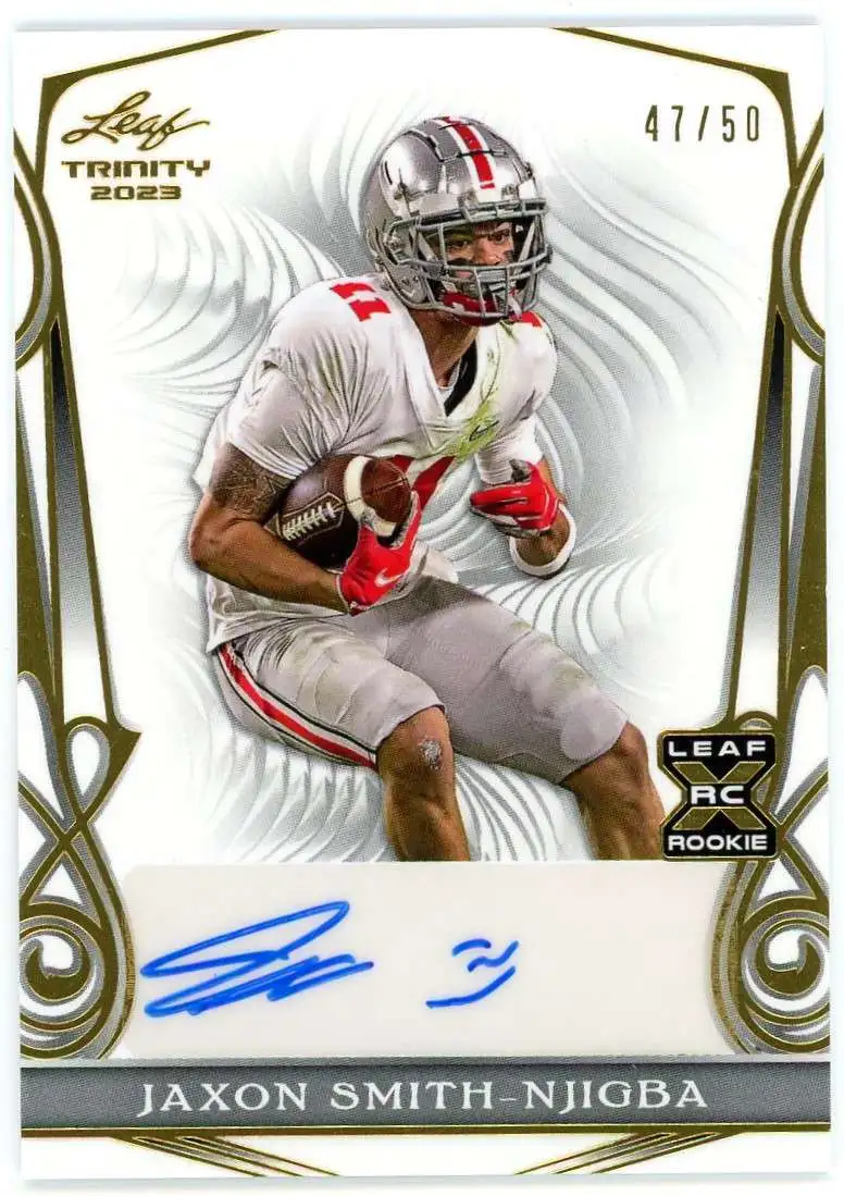 NFL Leaf 2023 Trinity Football 47/50 Jaxon Smith-Njigba BA-JSN [Rookie Auto]