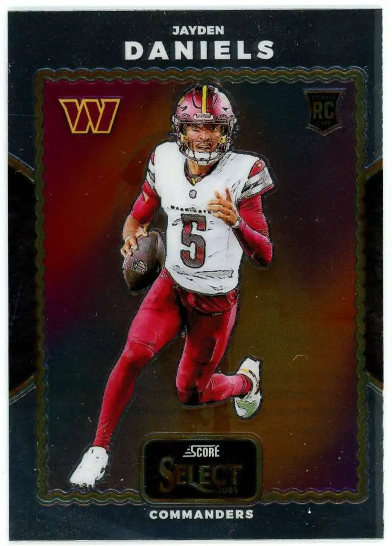 NFL 2024 Panini Select Football Score Select Throwback Jayden Daniels #16 [Rookie]