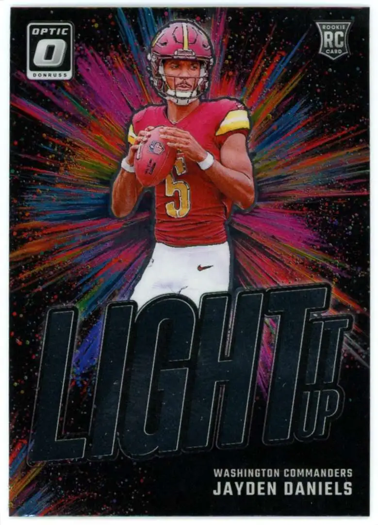 NFL 2024 Panini Donruss Optic Football Light it Up Jayden Daniels #8 [Rookie]